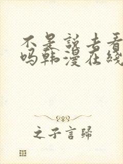 不是说去看偶像吗韩漫在线观看全集