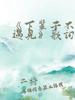 《下辈子不一定遇见》歌词