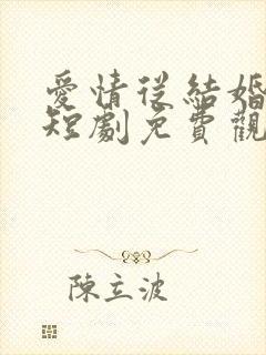 爱情从结婚开始短剧免费观看