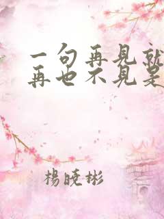 一句再见就可能再也不见是什么歌