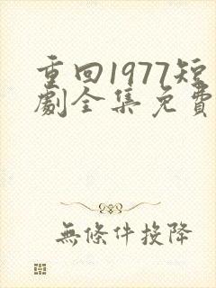 重回1977短剧全集免费观看
