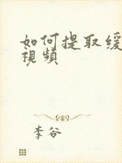 如何提取缓存的视频