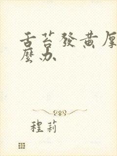 舌苔发黄厚腻怎么办