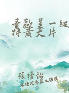 看欧美一级特黄特黄大片