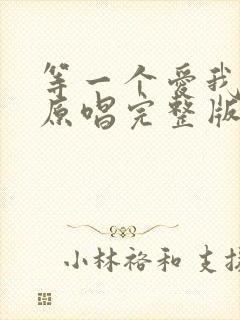 等一个爱我的人原唱完整版