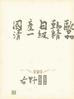 国产日韩欧美高清一级精品