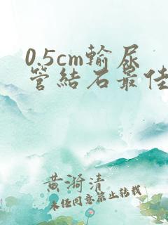 0.5cm输尿管结石最佳治疗方法