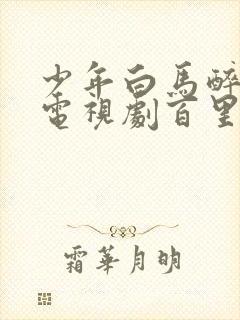 少年白马醉春风电视剧百里东君