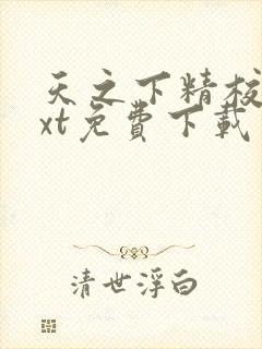 天之下精校版txt免费下载