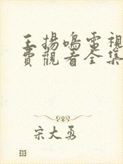 王扬鸣电视剧免费观看全集