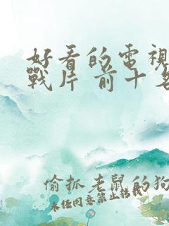 好看的电视剧谍战片 前十名