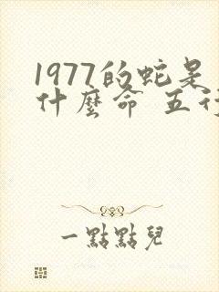 1977的蛇是什么命 五行属什么