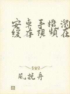 安卓手机浏览器缓存视频在哪个文件夹