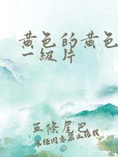 黄色的黄色录像一级片