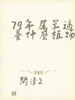 79年属羊适合养什么植物旺财运