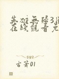 英雄无归3国语在线观看免费