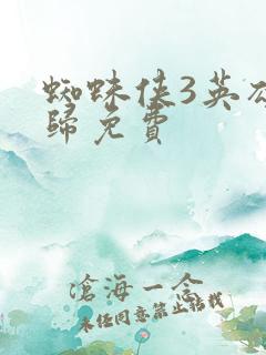 蜘蛛侠3英雄无归免费