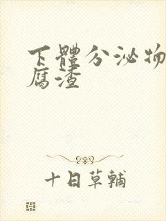 下体分泌物呈豆腐渣