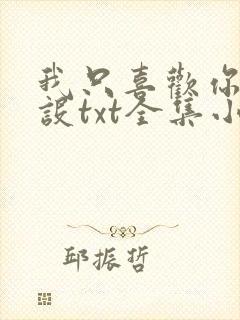 我只喜欢你的人设txt全集小说