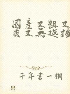 国产又粗又猛又爽又无遮挡