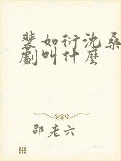 裴如衍沈桑宁短剧叫什么