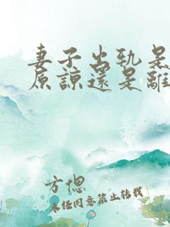 妻子出轨是选择原谅还是离婚