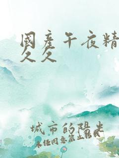 国产午夜精品久久久