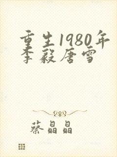 重生1980年李毅唐雪