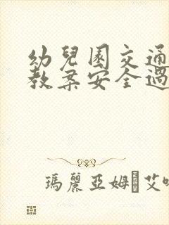 幼儿园交通安全教案安全过马路