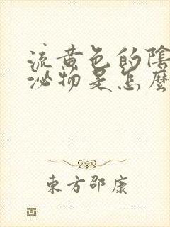 流黄色的阴道分泌物是怎么回事