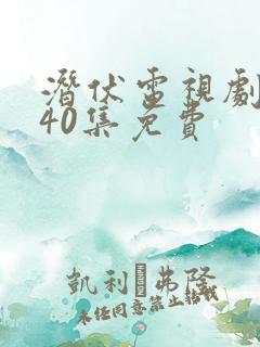 潜伏电视剧全集40集免费