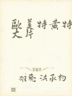 欧美特黄特黄的大片