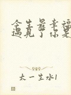 今生最幸福的是遇见了你是什么歌