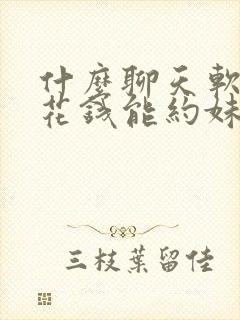 什么聊天软件不花钱能约妹子