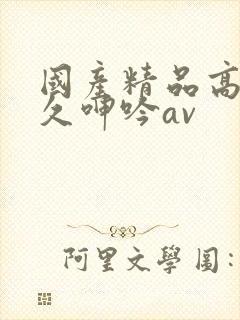 国产精品高潮久久呻吟av