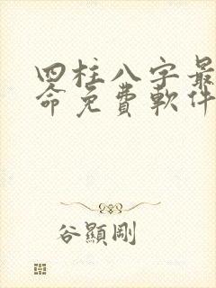 四柱八字最准算命免费软件