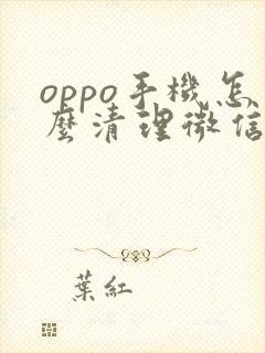 oppo手机怎么清理微信缓存