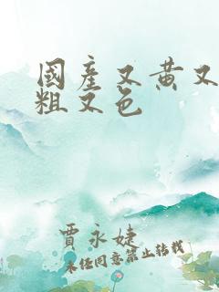 国产又黄又爽又粗又色