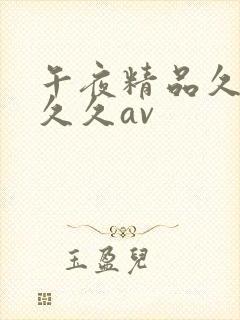 午夜精品久久久久久av