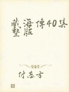 藏海传40集完整版