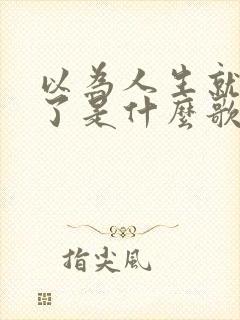 以为人生就这样了是什么歌