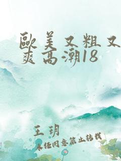 欧美又粗又黄又爽高潮18
