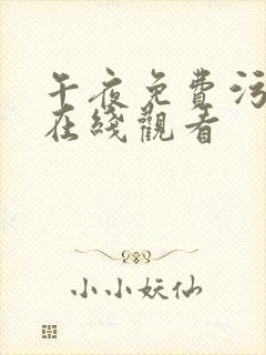 午夜免费污视频在线观看