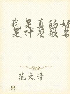 我是真的好想你是什么歌名