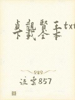 贞观贤王txt下载全本