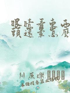 眼睛看东西模糊头还晕怎么回事