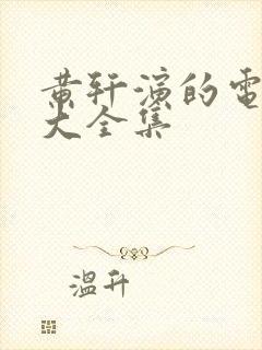 黄轩演的电视剧大全集