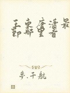 王东唐潇最新章节哪里看