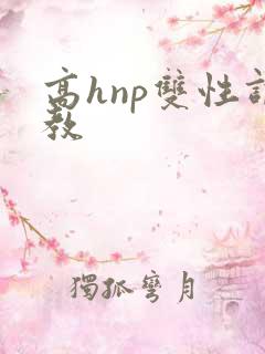 高hnp双性调教