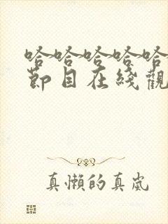 哈哈哈哈哈综艺节目在线观看